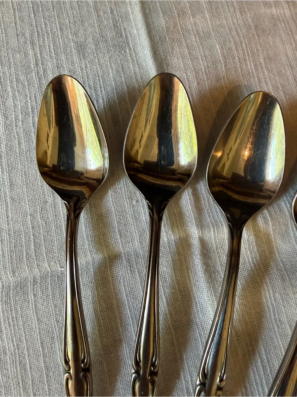 Hampton Court Japan Stainless Vintage Flatware Soup Spoons Set of 5